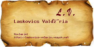 Laskovics Valéria névjegykártya